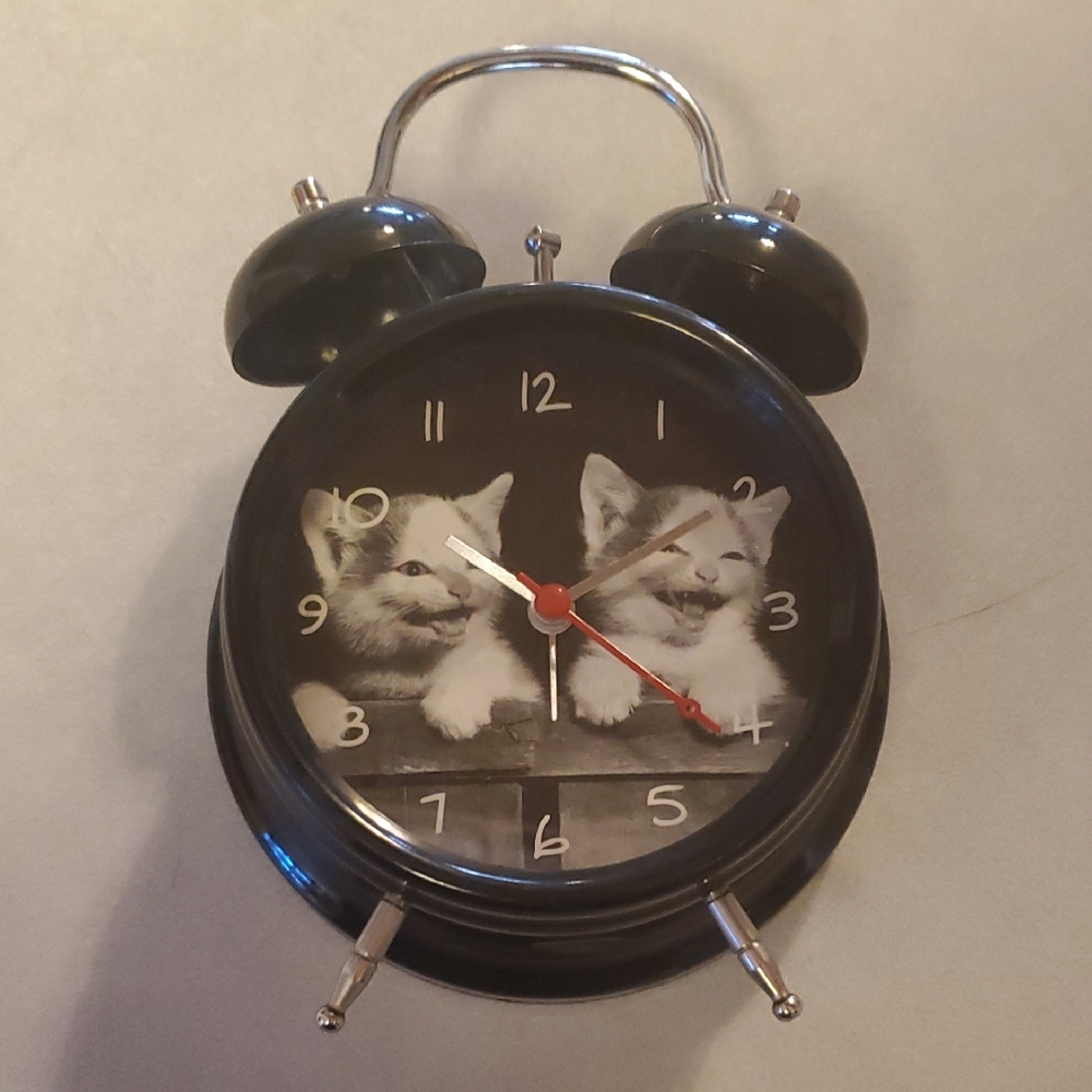 Black Cat-Themed Alarm Clock